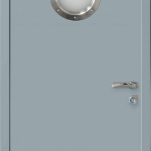 Дверь Kapelli classic с иллюминатором серая RAL7046